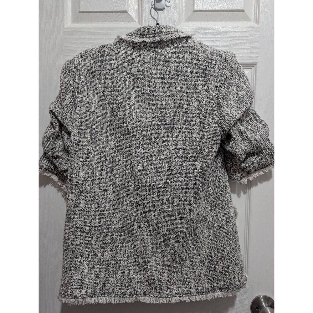 Cinq a Sept erin fringed boucle blazer 6 - Picture 4 of 4